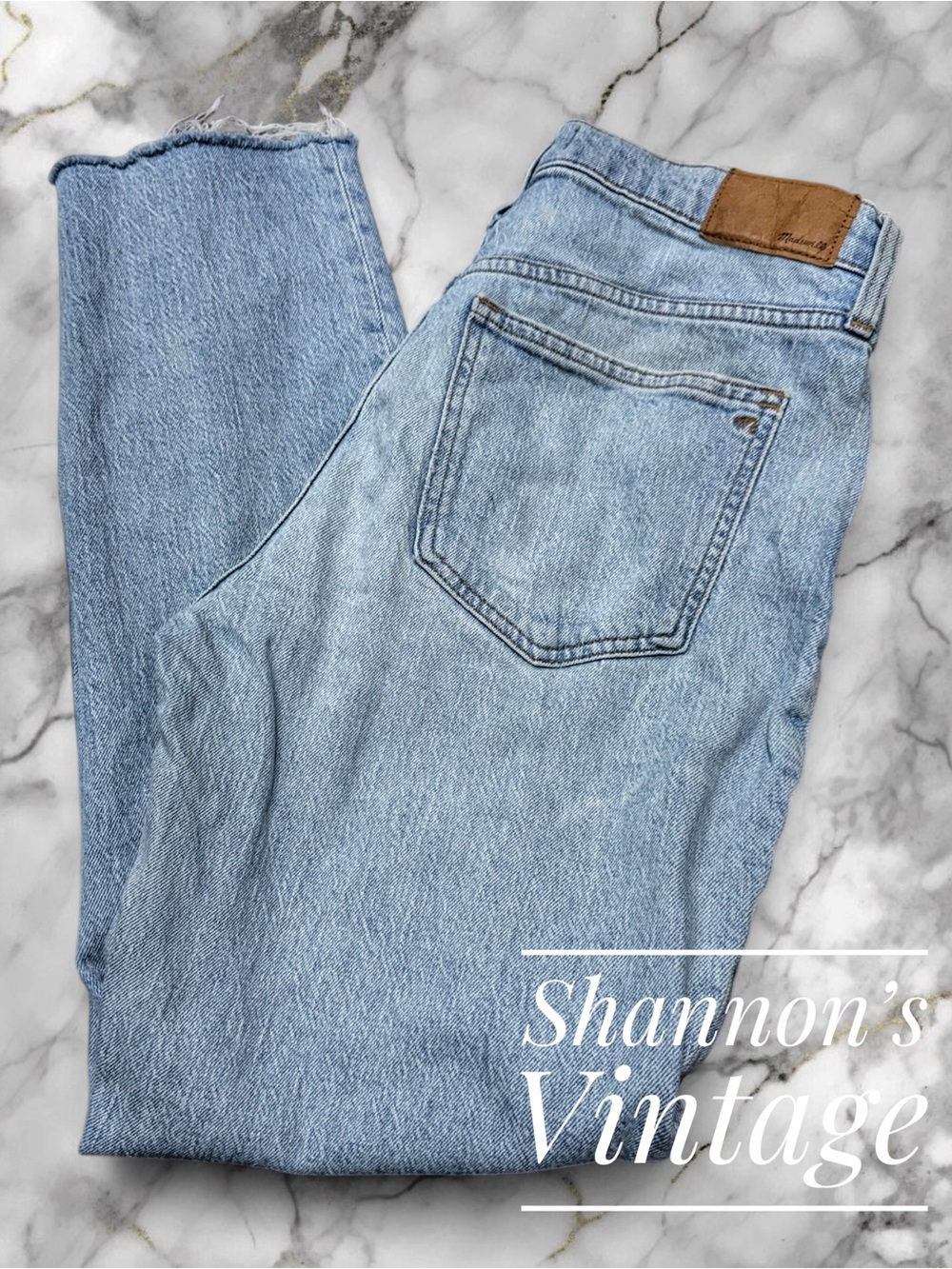Madewell Fair Trade sz 28 the Perfect Vintage Raw Hem Crop Jeans A2